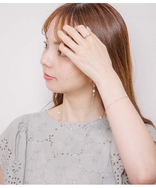 flower（フラワー）の「ドロップパールネックレス（ネックレス・レディース・ゴールド・FREE）」の17枚目の写真