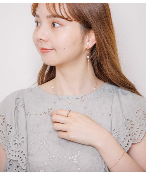 flower（フラワー）の「ドロップパールネックレス（ネックレス・レディース・ゴールド・FREE）」の16枚目の写真