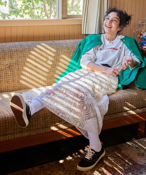 coen（コーエン）の「USAコットン裏毛スウェットミディアム丈カーディガン（WEB限定カラー）（カーディガン/ボレロ・レディース・オフホワイト/ケリー/ネイビー/グレー・FREE）」の7枚目の写真