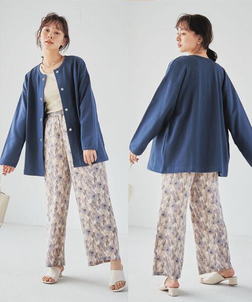 coen（コーエン）の「USAコットン裏毛スウェットミディアム丈カーディガン（WEB限定カラー）（カーディガン/ボレロ・レディース・オフホワイト/ケリー/ネイビー/グレー・FREE）」の19枚目の写真