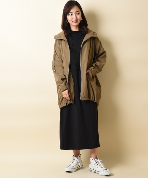 INTERPLANET(インタープラネット)の「リラックスマウンテンパーカーコート(マウンテンパーカー・レディース・ブラック/カーキ/モカ・FREE)」の15枚目の写真