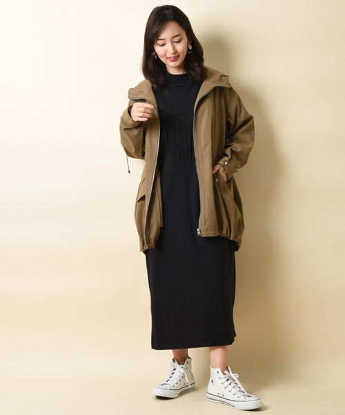 INTERPLANET(インタープラネット)の「リラックスマウンテンパーカーコート(マウンテンパーカー・レディース・ブラック/カーキ/モカ・FREE)」の6枚目の写真