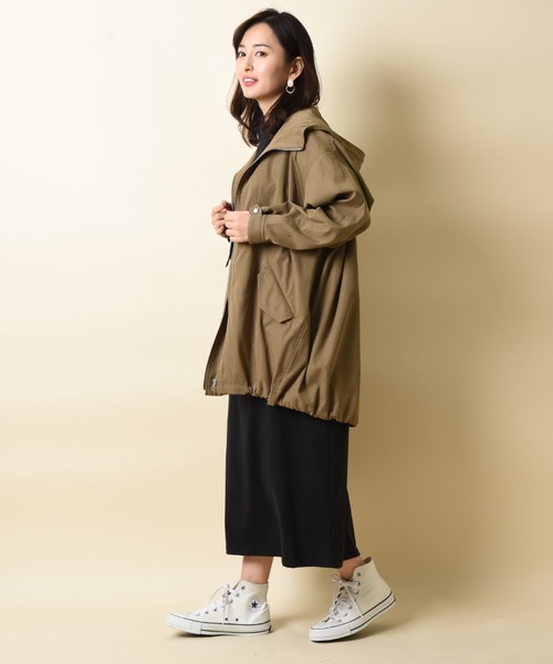 INTERPLANET(インタープラネット)の「リラックスマウンテンパーカーコート(マウンテンパーカー・レディース・ブラック/カーキ/モカ・FREE)」の21枚目の写真