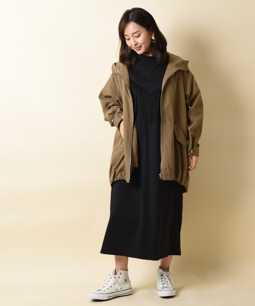 INTERPLANET(インタープラネット)の「リラックスマウンテンパーカーコート(マウンテンパーカー・レディース・ブラック/カーキ/モカ・FREE)」の4枚目の写真