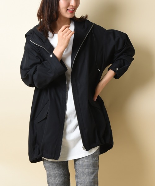 INTERPLANET(インタープラネット)の「リラックスマウンテンパーカーコート(マウンテンパーカー・レディース・ブラック/カーキ/モカ・FREE)」の13枚目の写真