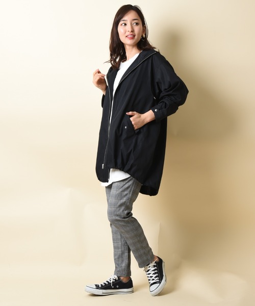 INTERPLANET(インタープラネット)の「リラックスマウンテンパーカーコート(マウンテンパーカー・レディース・ブラック/カーキ/モカ・FREE)」の7枚目の写真