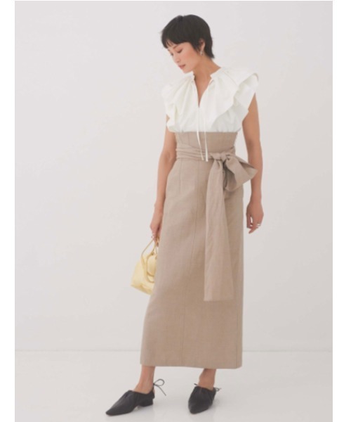 FRAY I.D（フレイアイディー）の「ドロストショルダー（ショルダーバッグ・レディース・アイボリー/モカ/イエロー・FREE）」の15枚目の写真