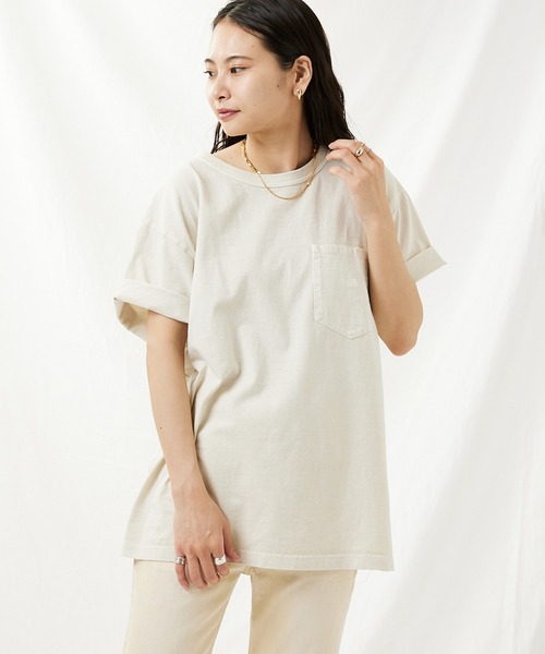 THE NORTH FACE PURPLE LABEL（ザ ノースフェイス パープルレーベル）の「【THE NORTH FACE PURPLE LABEL ×JS】別注 7オンス ポケットTシャツ（Tシャツ/カットソー・メンズ・ライトブルー/ライトグリーン/ナチュラル/スモークピンク/スミクロ・MEDIUM/LARGE/X-LARGE）」の3枚目の写真