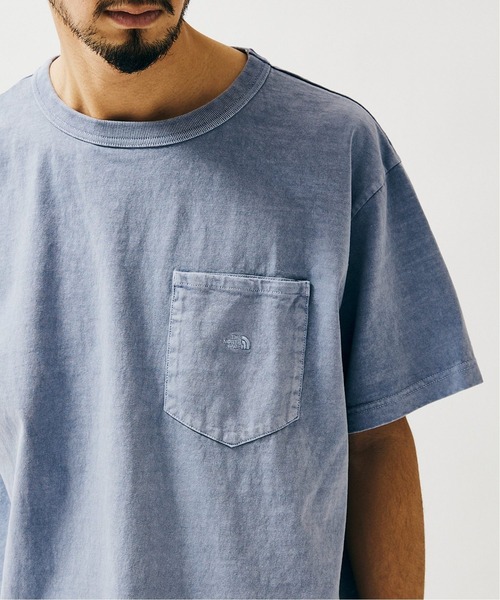 THE NORTH FACE PURPLE LABEL（ザ ノースフェイス パープルレーベル）の「【THE NORTH FACE PURPLE LABEL ×JS】別注 7オンス ポケットTシャツ（Tシャツ/カットソー・メンズ・ライトブルー/ライトグリーン/ナチュラル/スモークピンク/スミクロ・MEDIUM/LARGE/X-LARGE）」の4枚目の写真