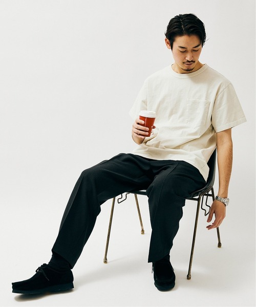 THE NORTH FACE PURPLE LABEL（ザ ノースフェイス パープルレーベル）の「【THE NORTH FACE PURPLE LABEL ×JS】別注 7オンス ポケットTシャツ（Tシャツ/カットソー・メンズ・ライトブルー/ライトグリーン/ナチュラル/スモークピンク/スミクロ・MEDIUM/LARGE/X-LARGE）」の18枚目の写真