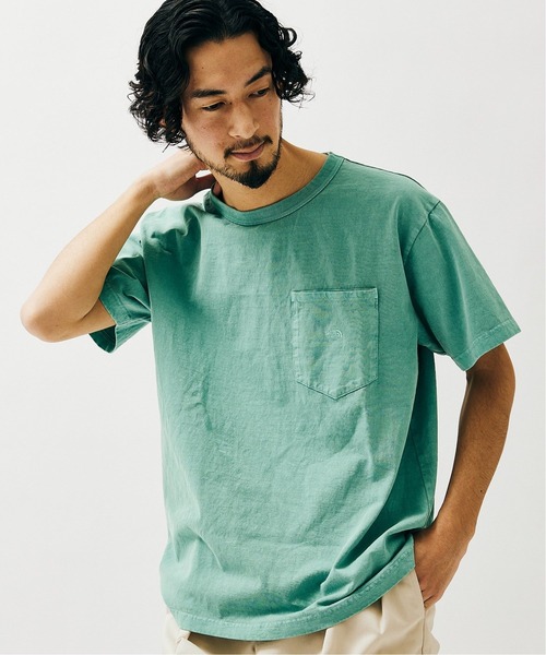 THE NORTH FACE PURPLE LABEL（ザ ノースフェイス パープルレーベル）の「【THE NORTH FACE PURPLE LABEL ×JS】別注 7オンス ポケットTシャツ（Tシャツ/カットソー・メンズ・ライトブルー/ライトグリーン/ナチュラル/スモークピンク/スミクロ・MEDIUM/LARGE/X-LARGE）」の19枚目の写真