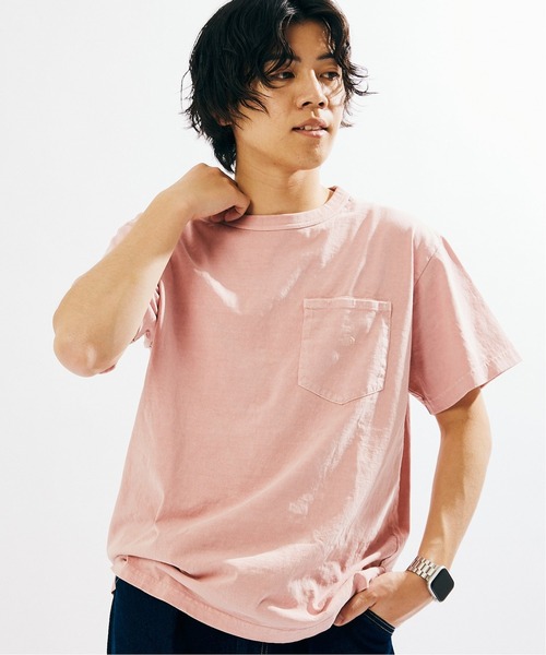 THE NORTH FACE PURPLE LABEL（ザ ノースフェイス パープルレーベル）の「【THE NORTH FACE PURPLE LABEL ×JS】別注 7オンス ポケットTシャツ（Tシャツ/カットソー・メンズ・ライトブルー/ライトグリーン/ナチュラル/スモークピンク/スミクロ・MEDIUM/LARGE/X-LARGE）」の14枚目の写真