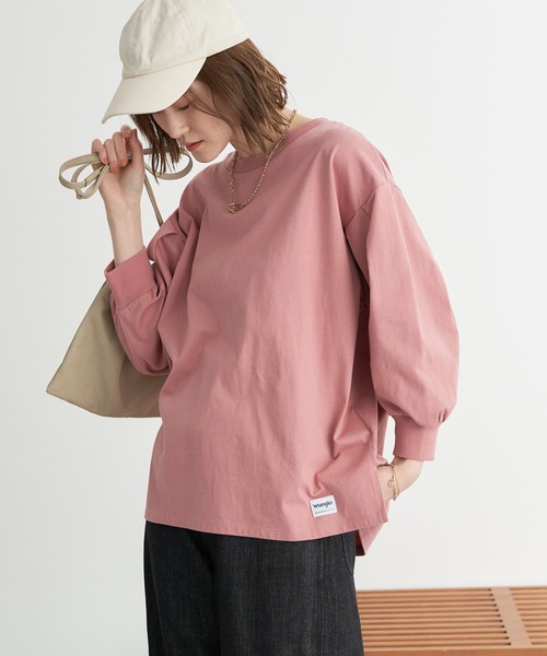Wrangler（ラングラー）の「Wrangler パフスリーブプルオーバー*（Tシャツ/カットソー・レディース・オフホワイト/ピンク系その他2・FREE）」の2枚目の写真