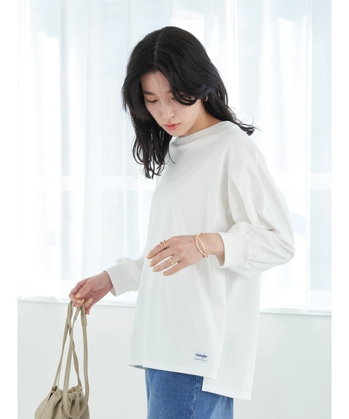 Wrangler（ラングラー）の「Wrangler パフスリーブプルオーバー*（Tシャツ/カットソー・レディース・オフホワイト/ピンク系その他2・FREE）」の4枚目の写真