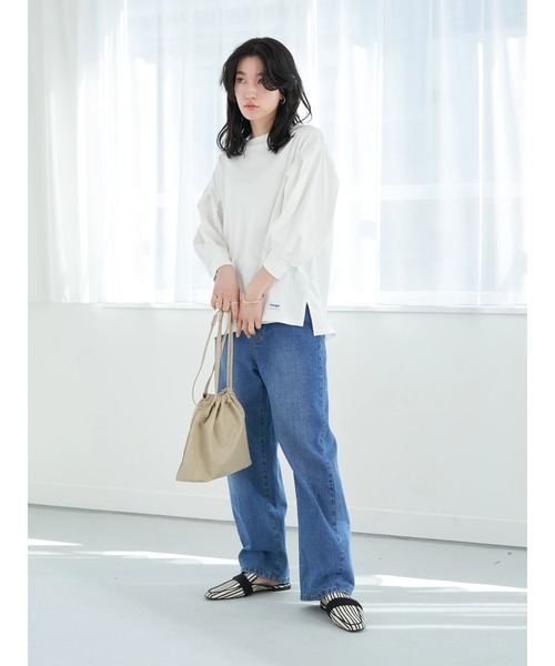 Wrangler（ラングラー）の「Wrangler パフスリーブプルオーバー*（Tシャツ/カットソー・レディース・オフホワイト/ピンク系その他2・FREE）」の6枚目の写真