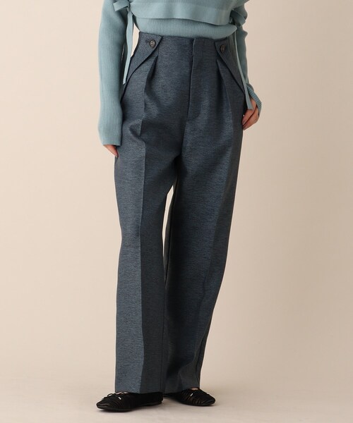 OPAQUE.CLIP（オペークドットクリップ）の「◆ミックスストレートデザインパンツ（その他パンツ・レディース・ライトグレー系3/ブルー系3・38）」の2枚目の写真