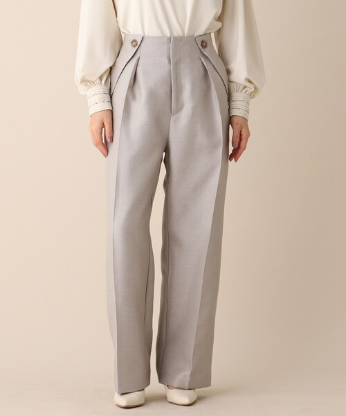 OPAQUE.CLIP（オペークドットクリップ）の「◆ミックスストレートデザインパンツ（その他パンツ・レディース・ライトグレー系3/ブルー系3・38）」の12枚目の写真