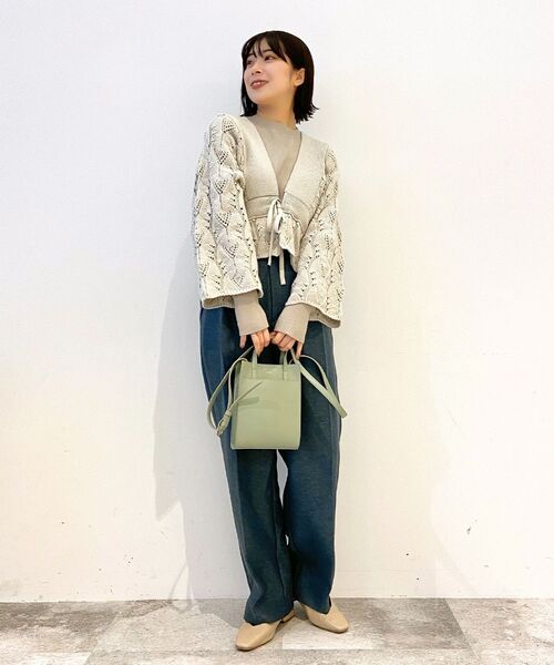 OPAQUE.CLIP（オペークドットクリップ）の「◆ミックスストレートデザインパンツ（その他パンツ・レディース・ライトグレー系3/ブルー系3・38）」の13枚目の写真