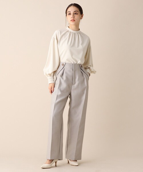 OPAQUE.CLIP（オペークドットクリップ）の「◆ミックスストレートデザインパンツ（その他パンツ・レディース・ライトグレー系3/ブルー系3・38）」の15枚目の写真