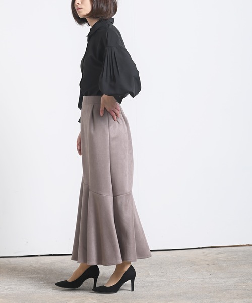 rps（アールピーエス）の「スパンブロードボリュームタック袖ブラウス（シャツ/ブラウス・レディース・ブラック/オフホワイト/ラベンダー/ダークグリーン・M/フリー）」の19枚目の写真