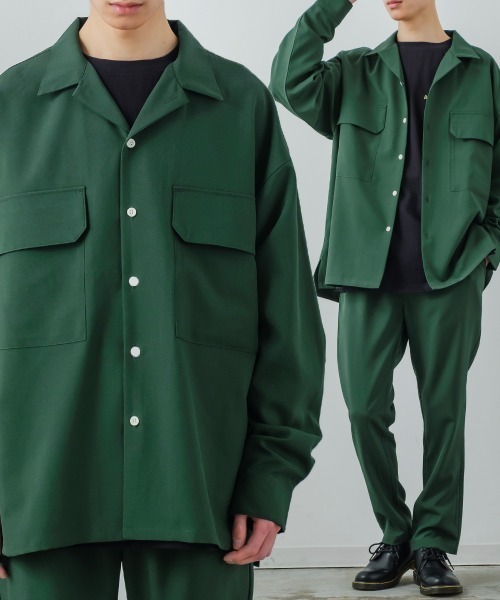 improves（インプローブス）の「ストレッチ CPOシャツジャケット＆テーパードパンツ セットアップ（セットアップ・メンズ・ブルーグレー/ラベンダー/クリーム/ブラック/グリーン・LARGE/MEDIUM）」の5枚目の写真