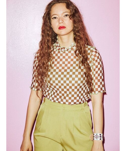 jouetie（ジュエティ）の「ハーフスリーブメローシアートップス（Tシャツ/カットソー・レディース・ブラック/オレンジ/その他1/その他2/クリア/グリーン/パープル/ブラウン・MEDIUM）」の10枚目の写真