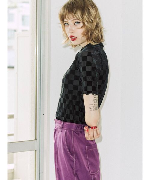 jouetie（ジュエティ）の「ハーフスリーブメローシアートップス（Tシャツ/カットソー・レディース・ブラック/オレンジ/その他1/その他2/クリア/グリーン/パープル/ブラウン・MEDIUM）」の13枚目の写真