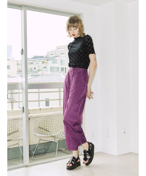 jouetie（ジュエティ）の「ハーフスリーブメローシアートップス（Tシャツ/カットソー・レディース・ブラック/オレンジ/その他1/その他2/クリア/グリーン/パープル/ブラウン・MEDIUM）」の14枚目の写真