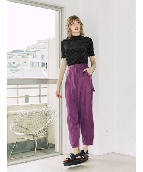 jouetie（ジュエティ）の「ハーフスリーブメローシアートップス（Tシャツ/カットソー・レディース・ブラック/オレンジ/その他1/その他2/クリア/グリーン/パープル/ブラウン・MEDIUM）」の15枚目の写真