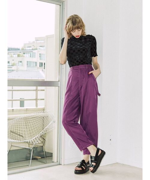 jouetie（ジュエティ）の「ハーフスリーブメローシアートップス（Tシャツ/カットソー・レディース・ブラック/オレンジ/その他1/その他2/クリア/グリーン/パープル/ブラウン・MEDIUM）」の16枚目の写真