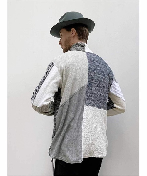 FranCisT_MOR.K.S.（フランシストモークス）の「FranCisT_MOR.K.S./フランシスト モークス/28PARTS GAUZE KNIT PATCHWORK CARDIGAN（カーディガン/ボレロ・メンズ・ホワイト/ブラック・3/2）」の6枚目の写真