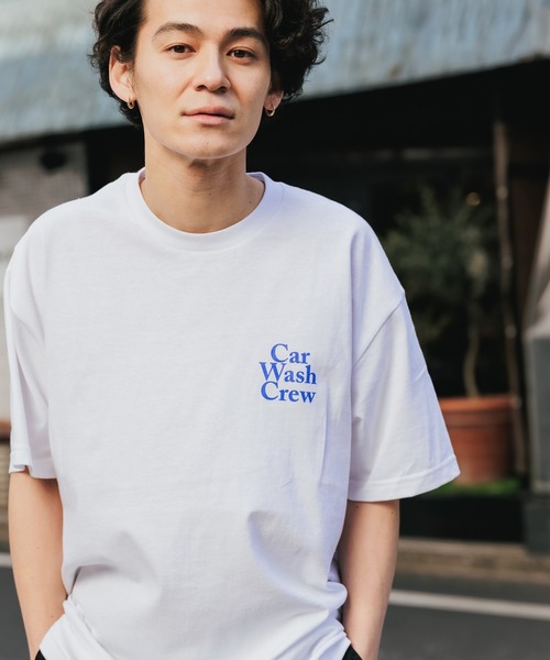 ROOPTOKYO(ループトウキョウ)の「Crazy Car Wash Crew/クレイジーカーウォッシュクルー CAR WASH CREW T-SHIRITS 半袖 オーバーサイズ ロゴTシャツ(Tシャツ/カットソー・メンズ・グリーン/アッシュグレー/ホワイト・M/XL/L)」の17枚目の写真