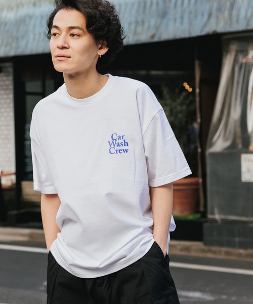 ROOPTOKYO(ループトウキョウ)の「Crazy Car Wash Crew/クレイジーカーウォッシュクルー CAR WASH CREW T-SHIRITS 半袖 オーバーサイズ ロゴTシャツ(Tシャツ/カットソー・メンズ・グリーン/アッシュグレー/ホワイト・M/XL/L)」の16枚目の写真