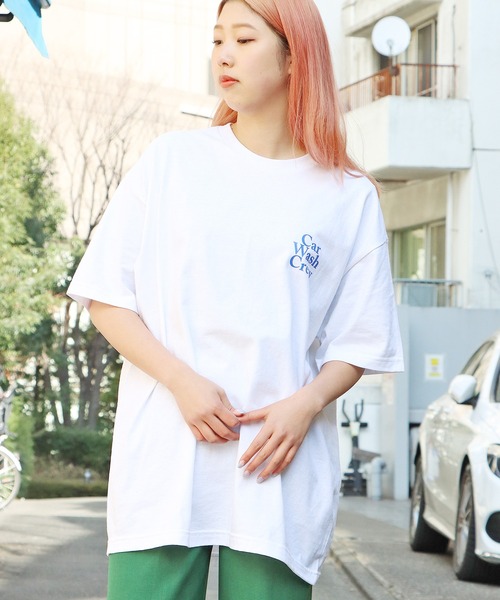 ROOPTOKYO(ループトウキョウ)の「Crazy Car Wash Crew/クレイジーカーウォッシュクルー CAR WASH CREW T-SHIRITS 半袖 オーバーサイズ ロゴTシャツ(Tシャツ/カットソー・メンズ・グリーン/アッシュグレー/ホワイト・M/XL/L)」の21枚目の写真