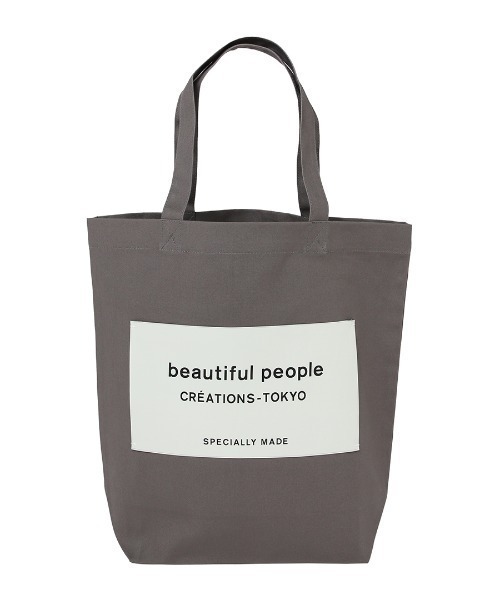 beautiful people（ビューティフルピープル）の「beautiful people big name tote 7225611914（トートバッグ・レディース・ホワイト/グリーン/ブラック/ベージュ/グレー/カーキ・FREE）」の4枚目の写真