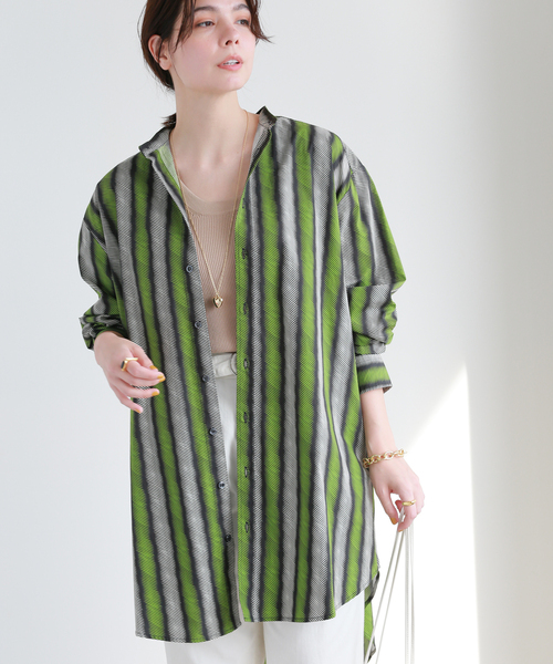 レリューム ワックスマンブラザーズ　Korean Over Shirt イタリア セール】【WAXMAN BROTHERS/ワックスマンブラザーズ】Korean