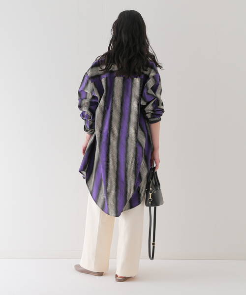 JOURNAL STANDARD relume SELECT(ジャーナルスタンダードレリュームセレクト)の「【WAXMAN BROTHERS/ワックスマンブラザーズ】Korean Over Shirt:シャツ(シャツ/ブラウス・レディース・パープル/グリーン・MEDIUM)」の20枚目の写真