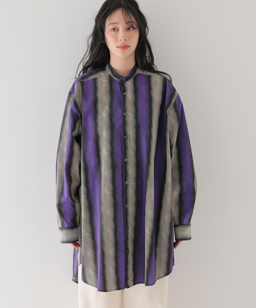 WAXMAN BROTHERS Over sizeシャツ　レッド JOURNAL STANDARD ブラウス シャツ 「WAXMAN BROTHERS/ワックス