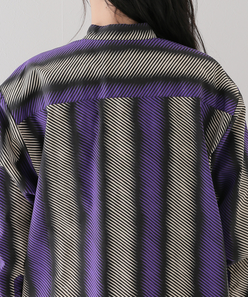 JOURNAL STANDARD relume SELECT(ジャーナルスタンダードレリュームセレクト)の「【WAXMAN BROTHERS/ワックスマンブラザーズ】Korean Over Shirt:シャツ(シャツ/ブラウス・レディース・パープル/グリーン・MEDIUM)」の15枚目の写真