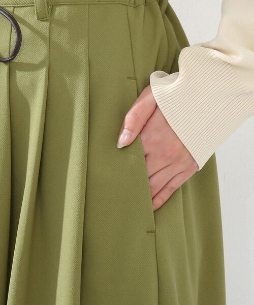 DRESKIP（ドレスキップ）の「◆合皮紐ベルト付きスカ－チョ（その他パンツ・レディース・ブラック/カーキ/ナチュラル・02/03/04）」の7枚目の写真