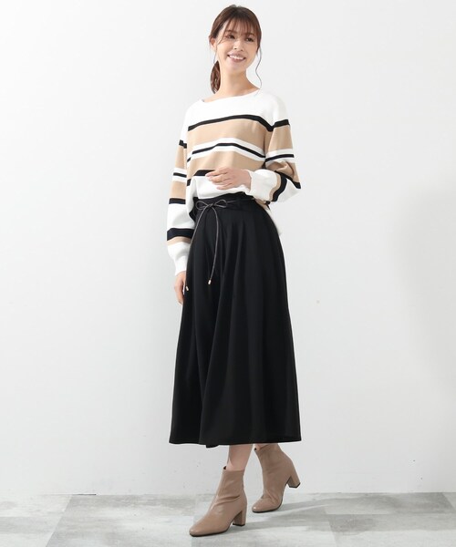 DRESKIP（ドレスキップ）の「◆合皮紐ベルト付きスカ－チョ（その他パンツ・レディース・ブラック/カーキ/ナチュラル・02/03/04）」の13枚目の写真