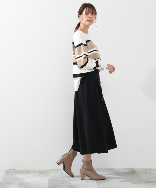 DRESKIP（ドレスキップ）の「◆合皮紐ベルト付きスカ－チョ（その他パンツ・レディース・ブラック/カーキ/ナチュラル・02/03/04）」の14枚目の写真