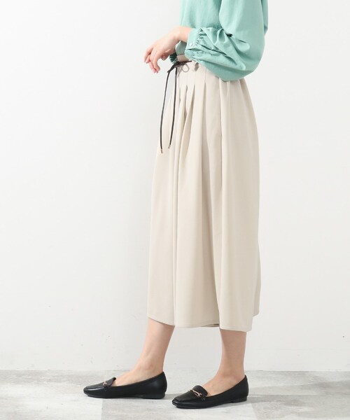 DRESKIP（ドレスキップ）の「◆合皮紐ベルト付きスカ－チョ（その他パンツ・レディース・ブラック/カーキ/ナチュラル・02/03/04）」の18枚目の写真
