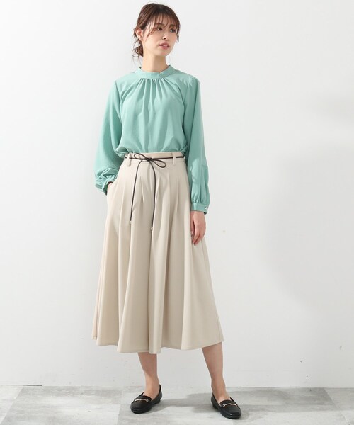 DRESKIP（ドレスキップ）の「◆合皮紐ベルト付きスカ－チョ（その他パンツ・レディース・ブラック/カーキ/ナチュラル・02/03/04）」の19枚目の写真