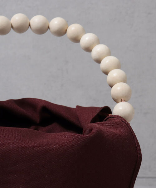 COTTO（コトゥー）の「【COTTO/コット】ビーズハンドルラタンバスケット（かごバッグ・レディース・ブラウン・FREE）」の6枚目の写真