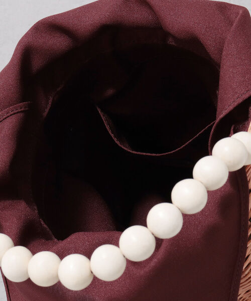 COTTO（コトゥー）の「【COTTO/コット】ビーズハンドルラタンバスケット（かごバッグ・レディース・ブラウン・FREE）」の8枚目の写真