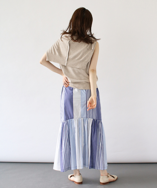 IENA（イエナ）の「コットン麻ノースリーブプルオーバー（ニット/セーター・レディース・グレー/パープル/ホワイト/イエロー/ベージュ・FREE）」の18枚目の写真