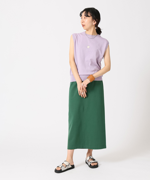 IENA（イエナ）の「コットン麻ノースリーブプルオーバー（ニット/セーター・レディース・グレー/パープル/ホワイト/イエロー/ベージュ・FREE）」の21枚目の写真