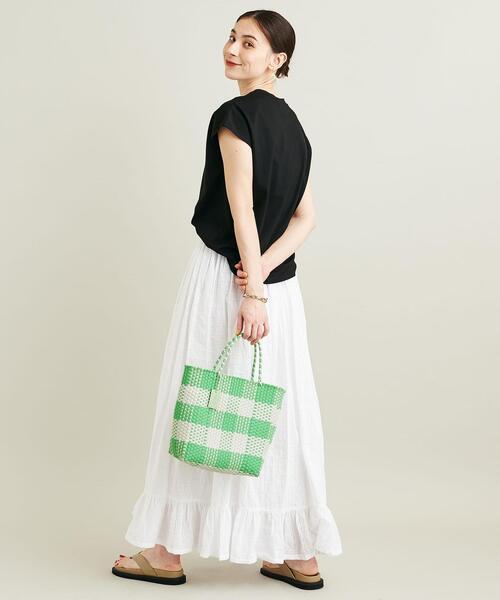 BYメルカドチェックトートバッグ∴