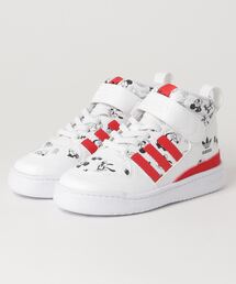adidas（アディダス）の「adidas アディダス 17-21FORUM MID 360 C キッズ フォーラムミッド 360 GX0838 FWHT/VRED/FWHT（スニーカー・キッズ）」